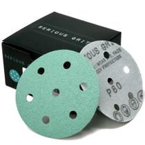 Discos de lixar Serious Grit 90 mm 80 Grit 7 furos para Festool RO 90 Discos de lixar Serious Grit 90 mm 80 Grit 7 furos para Festool RO 90
