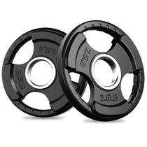 Discos de Peso RitFit 2,5 lb Par Olímpico com Revestimento de Borracha e Pegada Discos de Peso RitFit 2,5 lb Par Olímpico com Revestimento de Borracha e Pegada
