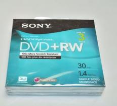 Discos DVD+RW Sony 8cm (1,4GB/30min) - Pacote com 3 Unidades Regraváveis