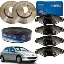 Discos E Pastilhas Peugeot 206 1.0 16v 2001 2002 2003 2004 2005 2006 2007 Original MDS Cobreq