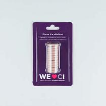 Discos + Elástico 23mm Rosê Pérolado m Caderno Inteligente 1 ed