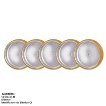 Discos + Elástico Dourado M - Caderno Inteligente
