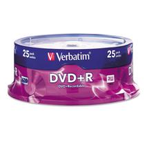 Discos em branco DVD+R Verbatim AZO Dye 4,7 GB 16X - 25 discos Discos em branco DVD+R Verbatim AZO Dye 4,7 GB 16X - 25 discos