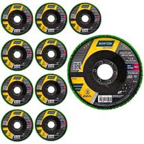 Discos Flap 7 POL Grão 40 Fibra com 10 Unidades R244 NORTON