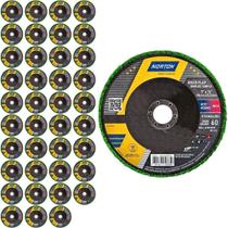Discos Flap 7 POL Grão 60 Fibra com 40 Unidades R244 NORTON