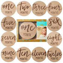Discos Monthly Milestone Marker Kate & Milo Wooden, 6 unidades