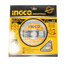 Discos Serra Circular 7¼" 18530 mm 3 Un. INGCO