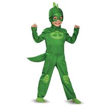 Disfarce Gekko Classic Toddler PJ Masks 3T-4T verdes