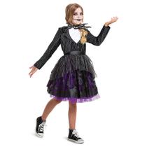 Disfarce Jack Skellington Costume for Girls, Official Disney Nightmare Before Christmas Costume, Kids and Tween Size Dress Up Tutu, Grande (10-12)