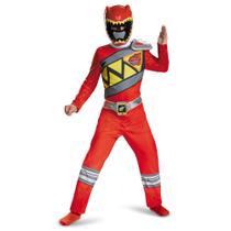 Disfarce Power Rangers Dino Charge Vermelho - Tamanho Médio Infantil