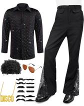 Disfraz Mepase Hombre 70s Disco Retro Halloween 6 Piezas