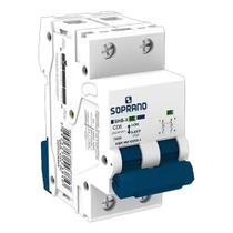 disjuntor 2x50A din 6KA (soprano) CURVATURA C disjuntor 2x50A din 6KA (soprano) CURVATURA C