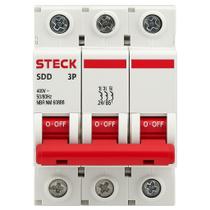 Disjuntor 4A SD63 3P Curva C 3KA SDD63C04 Steck Disjuntor 4A SD63 3P Curva C 3KA SDD63C04 Steck