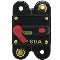 Disjuntor Automotivo 80A Proteção Som Bateria Fusível Resetável Liga Desliga Svart 0758