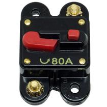 Disjuntor Automotivo 80A Proteção Som Bateria Fusível Resetável Liga Desliga Svart 0758