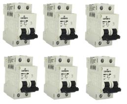 DISJUNTOR BIFASICO 63A DIN SOPRANO SHB-GII CURVA C 3kA CX C/6un