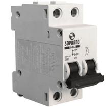 Disjuntor Bifásico Trilho Din 40a Soprano Curva C