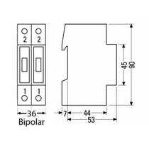 Disjuntor Bipolar 10A Steck
