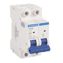 Disjuntor Bipolar 16A Din TDJ6-2C16 Curva C 6kA 58012135 Tramontina