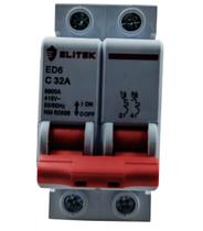 Disjuntor Bipolar 32A 2P curva C 6kA Elitek Disjuntor Bipolar 32A 2P curva C 6kA Elitek