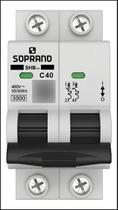 Disjuntor bipolar 40a soprano curva c 3ka Disjuntor bipolar 40a soprano curva c 3ka