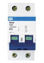 Disjuntor Bipolar DIN Curva C 63A 3KA - WEG