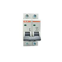 Disjuntor Bipolar Din MCB 3KA 2 Polos 6A até 63A Curva C Termomagnético Etek