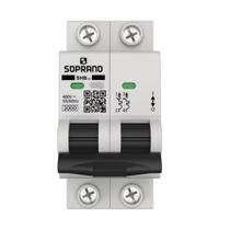 Disjuntor Bipolar Mini Din 40a Curva C 3ka Soprano