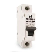 Disjuntor Branco 1 X 40A Soprano - Padrão IEC - Fixação Trilho DIN 35mm - Tensão 415V - 50/60Hz