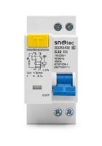 Disjuntor DDR Interruptor Bivolt 30mA 32A - Snetec SDDR2-63E