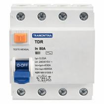 Disjuntor Diferencial DR 80A 30mA 4P Tramontina