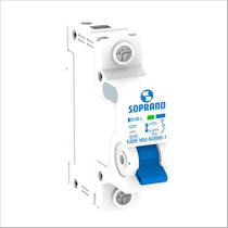 Disjuntor din 1p unipolar 63a shb1 l 6ka soprano grau de proteção ip20 alta performance