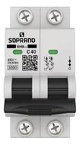 Disjuntor Din 2p 40A SHB-GIII Curva C Branco Soprano
