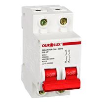 Disjuntor DIN Curva C Bipolar 50A Ourolux