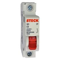 Disjuntor Din Steck Unipolar Monopolar 6 Amperes Curva C
