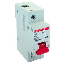 Disjuntor Din Steck Unipolar Monopolar 80A Amperes Curva C
