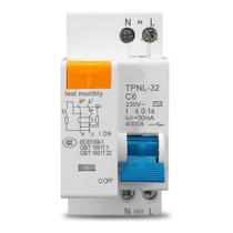 Disjuntor Dr Bipolar Fuga Diferencial Residual 2p 6a 30ma