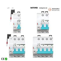Disjuntor Inteligente DIN Rail Tuya WIFI Com Temporizador Controle Remoto APP Interruptor Automático