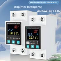Disjuntor Inteligente WiFi 1P 1-63A Com Temporizador, Medição De Energia, Proteção Contra Tensão,