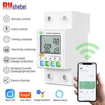 Disjuntor Inteligente WiFi 220V 2P 63A Com Controle Remoto, Proteção Contra Sobretensão, Sobrecarga