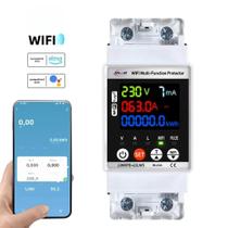 Disjuntor Inteligente WiFi 63A Tuya Com Medidor De Energia, Protetor Multifuncional Com Reativação Disjuntor Inteligente WiFi 63A Tuya Com Medidor De Energia, Protetor Multifuncional Com Reativação