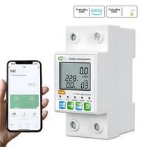 Disjuntor Inteligente ZigBee Tuya - Controle via APP, Protetor de Religamento Automático com Medidor de Energia