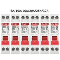 Disjuntor Mini MCB 6A-32A 1P+N Montagem Em Trilho Din Para DIY Residencial Interruptor De Ar OEM