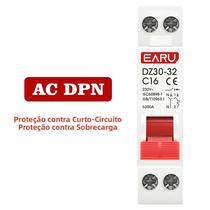 Disjuntor Mini MCB 6A-32A 1P+N Montagem Em Trilho Din Para DIY Residencial Interruptor De Ar OEM