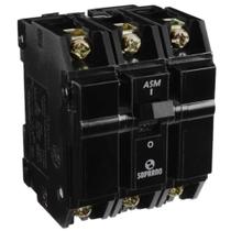 Disjuntor Nema Trifásico 30a Asm-b 3 Polos Preto Soprano Disjuntor Nema Trifásico 30a Asm-b 3 Polos Preto Soprano