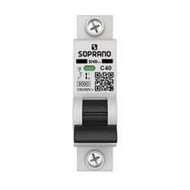 Disjuntor Soprano Din 1p 40A SHB-GIII Curva C Branco