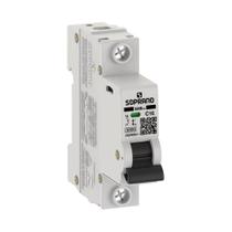 Disjuntor Soprano Din Unipolar 16A SHB-GIII Curva C Branco