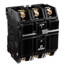 Disjuntor Soprano Nema 3P 15A ASM-B Preto Disjuntor Soprano Nema 3P 15A ASM-B Preto