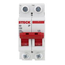 Disjuntor Steck Bipolar Série SD62b 50A Curva C 3KA
