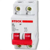 Disjuntor Steck Din Bipolar 63A Sd62 C Sdd62C63